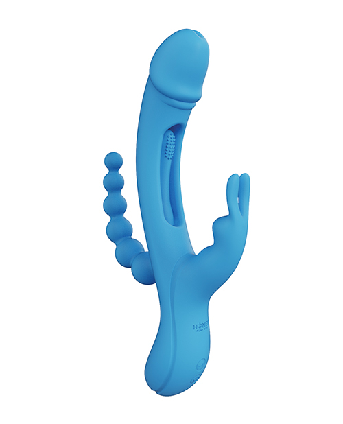 Trilux Kinky Finger Rabbit Vibrator with Anal Beads