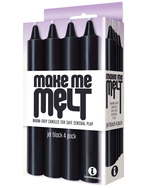 The 9's Make Me Melt Sensual Warm Drip Candles - Jet