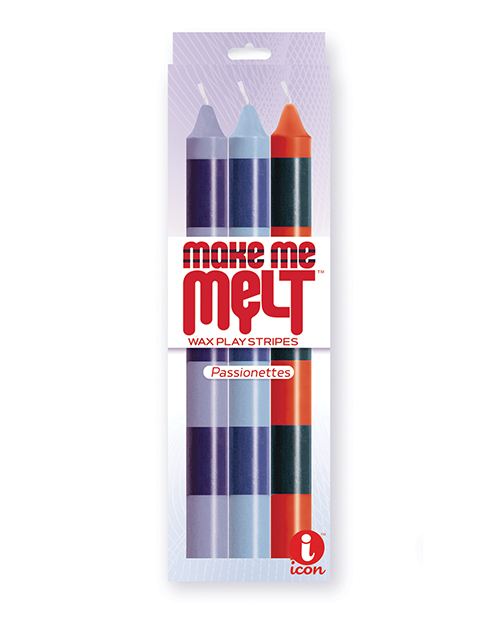 The 9's Make Me Melt Sensual Warm Drip Candles - Passionettes Stripes