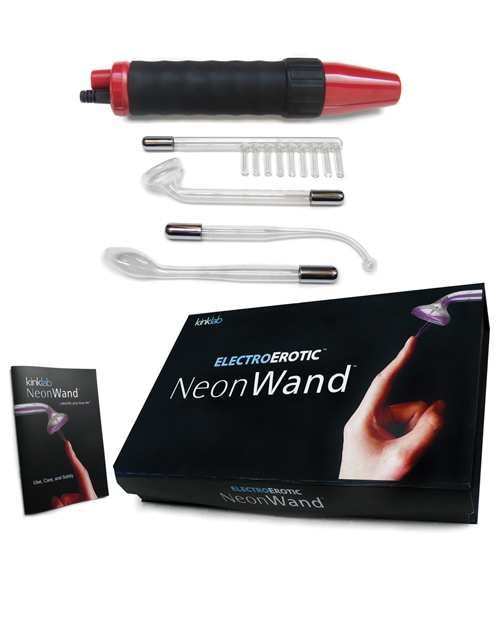 KinkLab Red Handle Neon Wand with Red Electrode