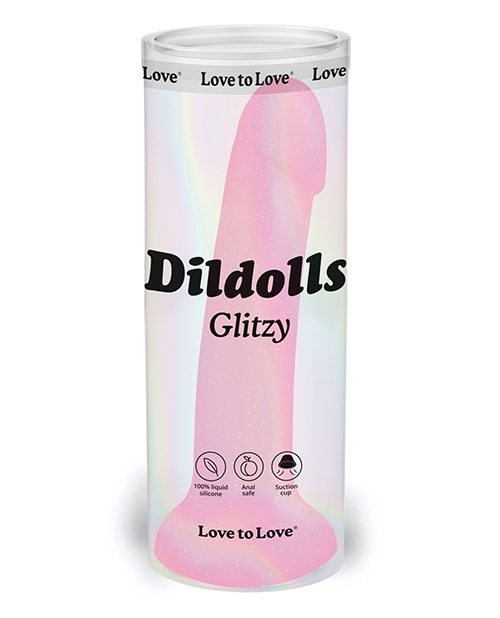 Love to Love Curved Suction Cup Dildolls Glitzy - Glitter