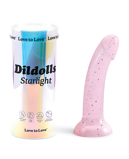 Love to Love Curved Suction Cup Dildolls Starlight