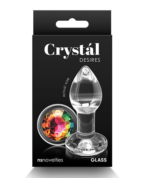 Crystal Desires Glass Round Gem Butt Plug