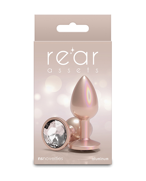 Rear Assets Small with Clear Gem - Iridescent