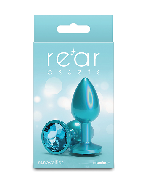 Rear Assets Small with Teal Gem - Iridescent