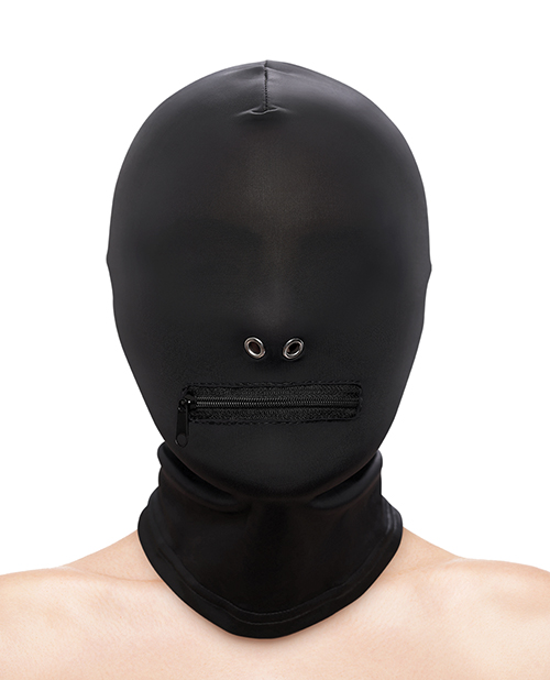 Fetish & Fashion Zippered Mouth Hood