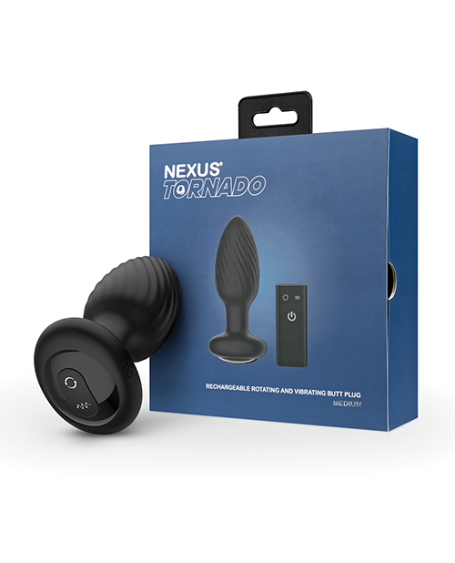 Nexus Tornado Rotating & Vibrating Medium Butt Plug with Remote