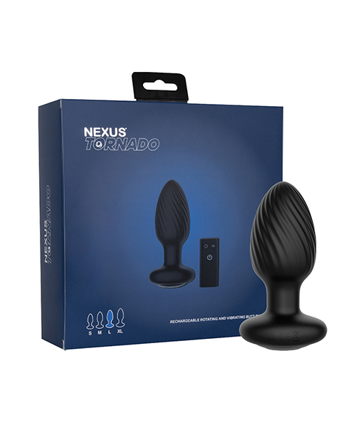 Nexus Tornado Rotating & Vibrating Large Butt Plug with Remote