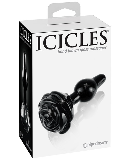 Icicles No. 77 Hand Blown Glass Rose Butt Plug