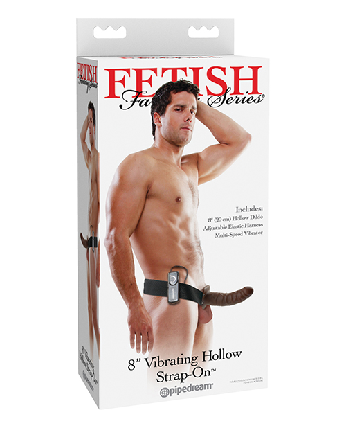 Fetish Fantasy Series 8" Vibrating Hollow Strap On