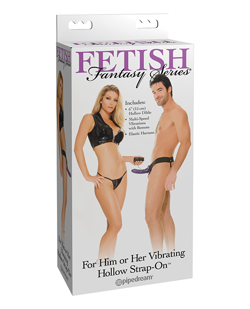 Fetish Fantasy Series for Him or Her Vibrating Hollow Strap-On