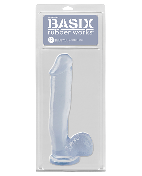 Basix Rubber Works 12" Dong with Suction Cup