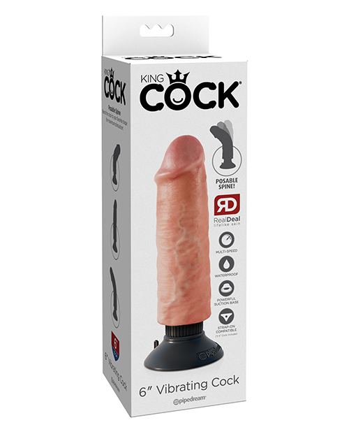 King Cock 6" Vibrating Cock