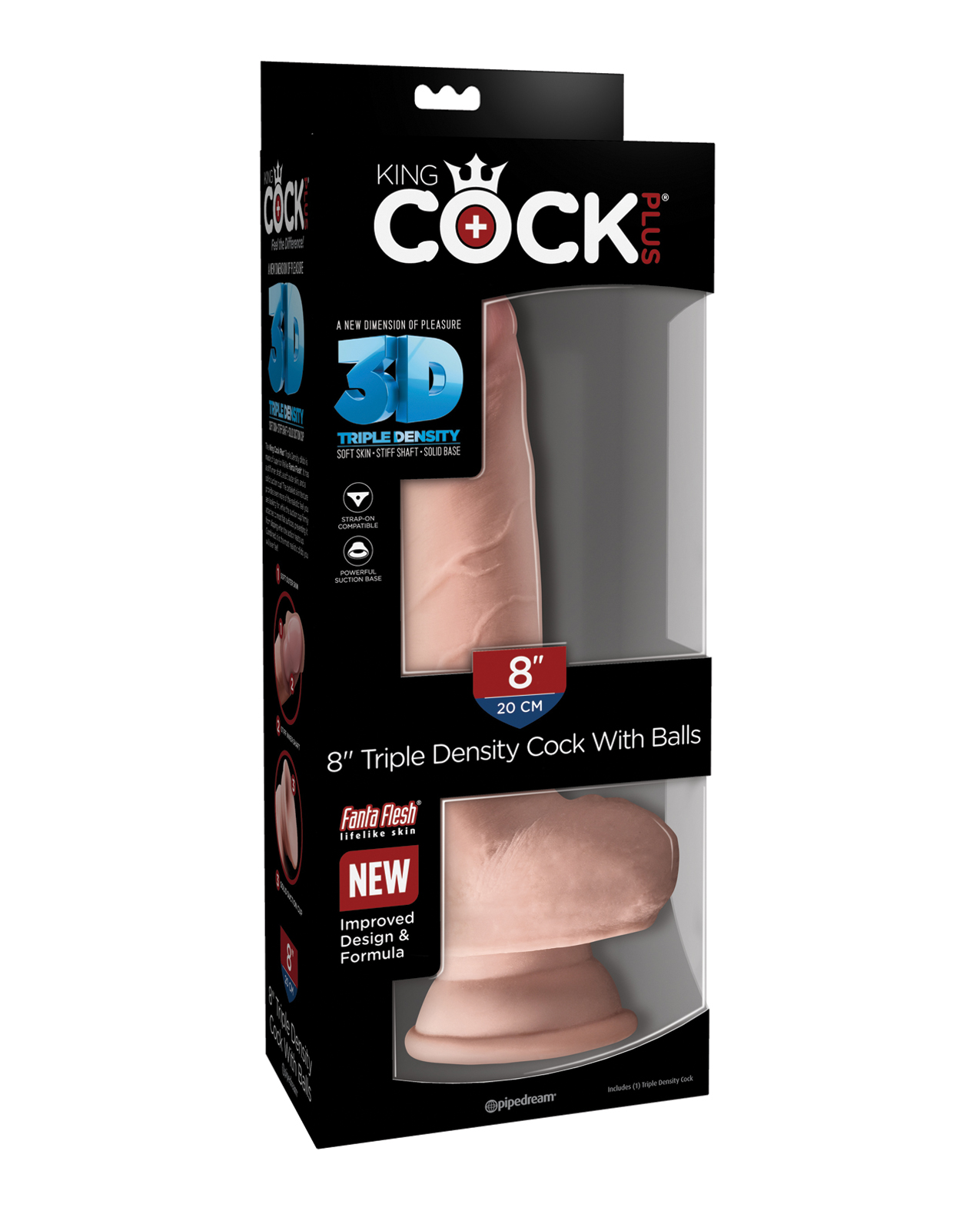 King Cock Plus 8" Triple Density Cock with Balls