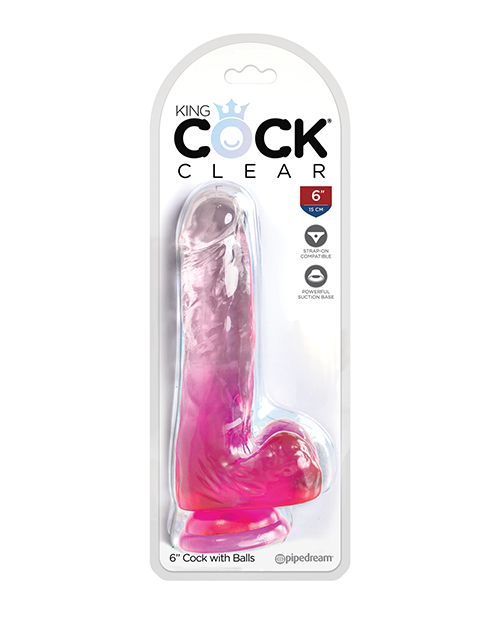 King Cock Clear 6" Cock with Balls