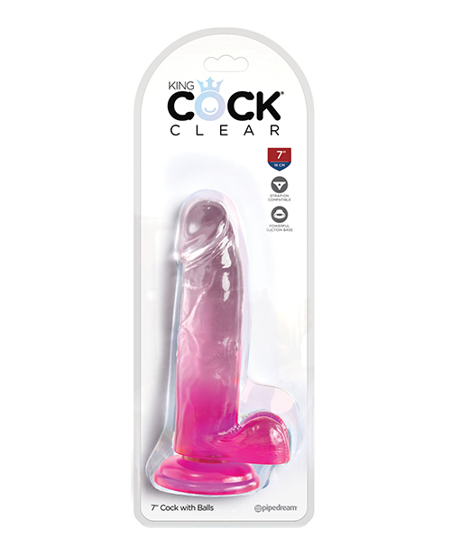 King Cock Clear 7" Cock with Balls