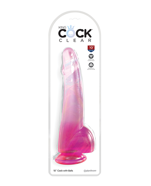 King Cock Clear 10" Cock with Balls