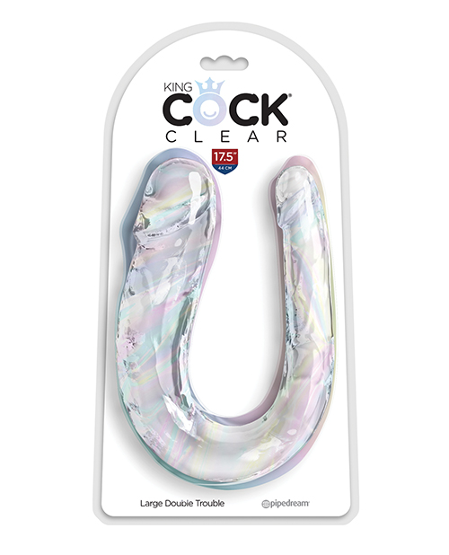 King Cock Clear Large Double Trouble Dildo