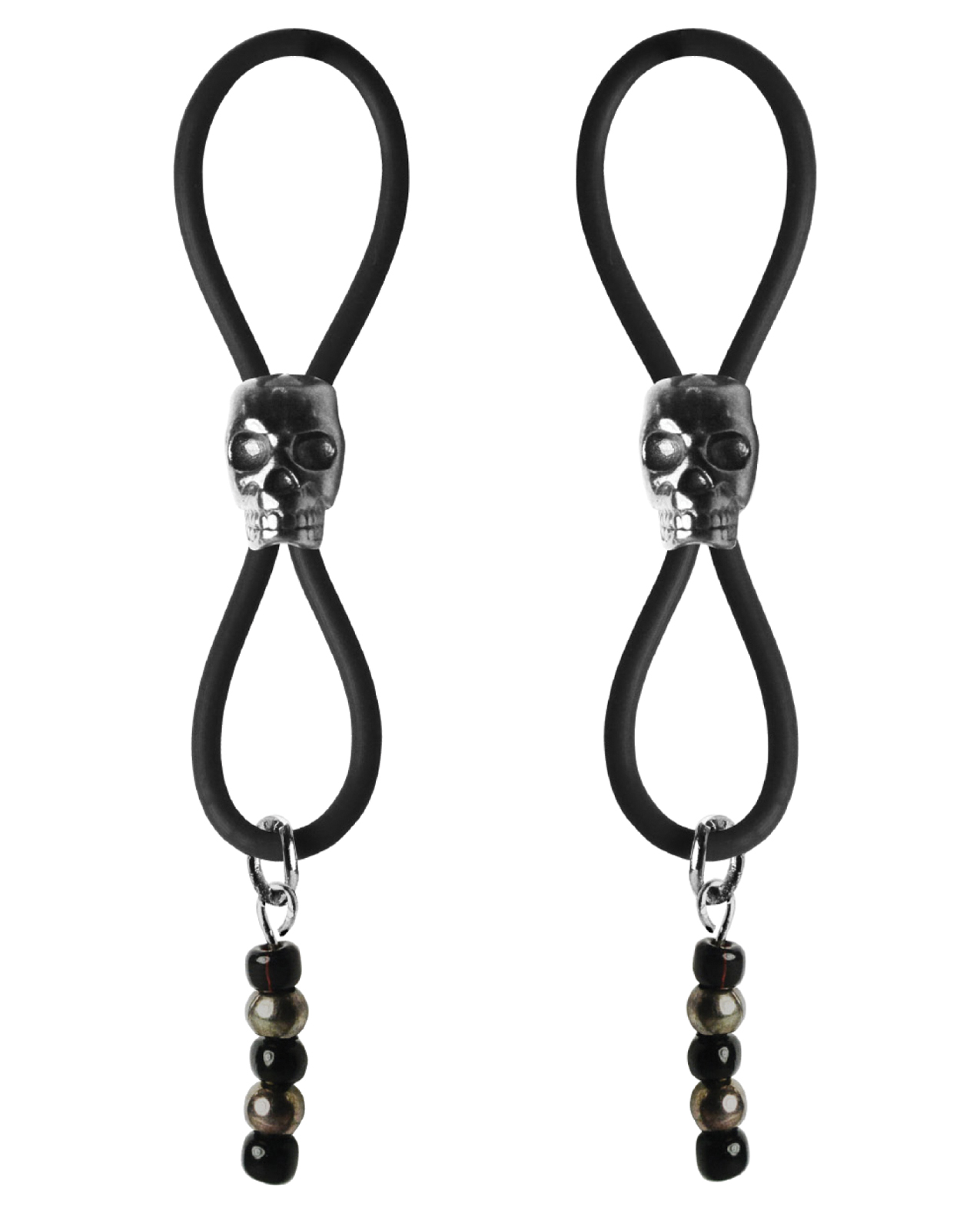 Bijoux de Nip Nipple Halos Black Skull Slider