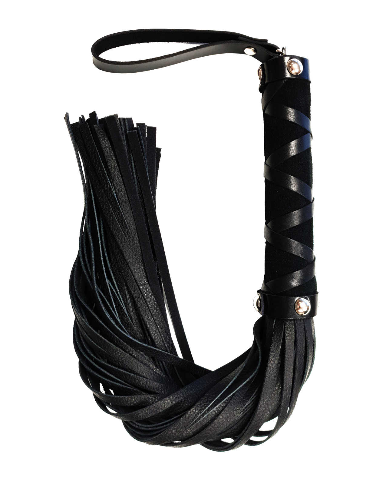 Rouge Short Leather Flogger with Studs