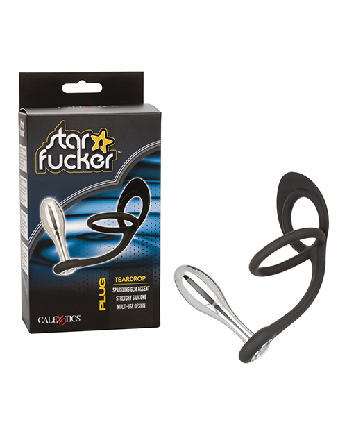 Star Fucker Teardrop Gem Plug with Silicone Enhancer