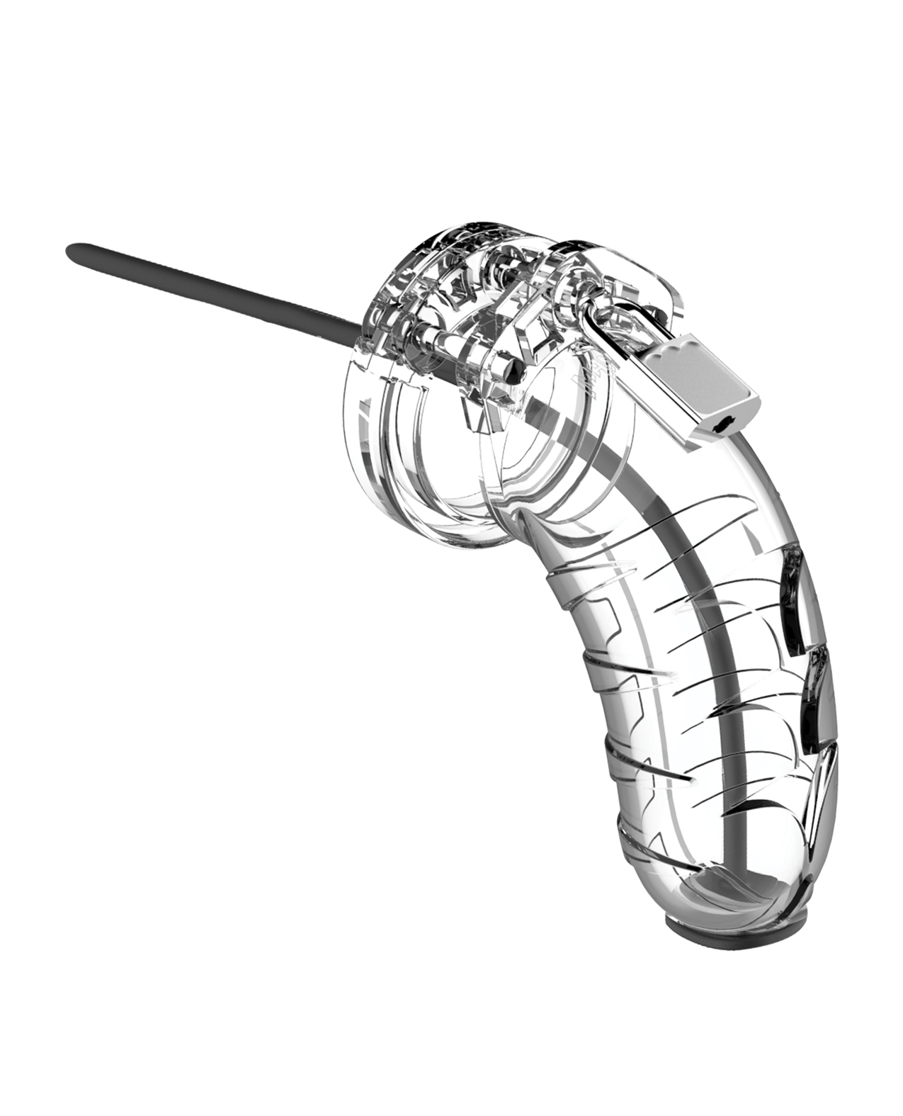 Shots Man Cage 4.5" with Silicone Urethral Sounding