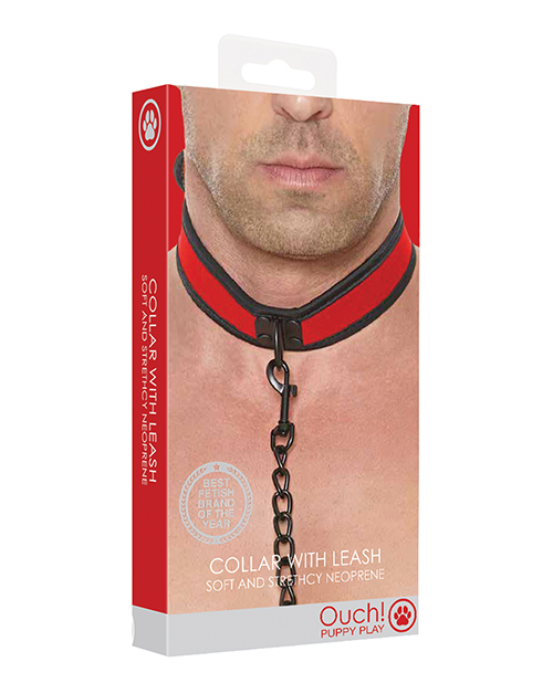 Shots Ouch Puppy Play Puppy Collar with Leash