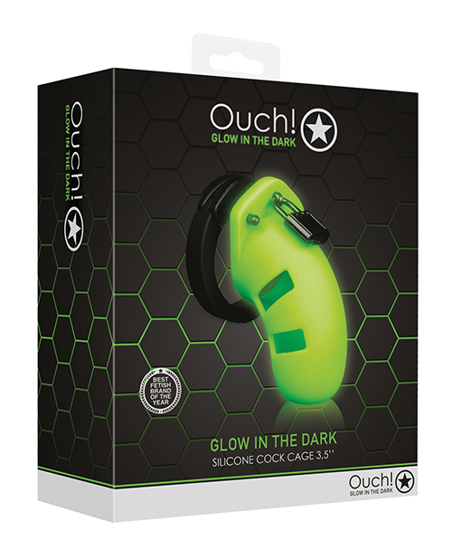 Shots Ouch 3.5" Model 20 Cock Cage - Glow in the