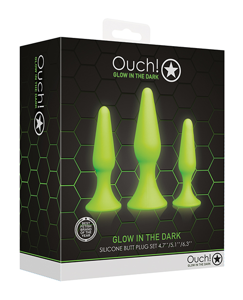 Shots Ouch Butt Plug Set - Glow in the