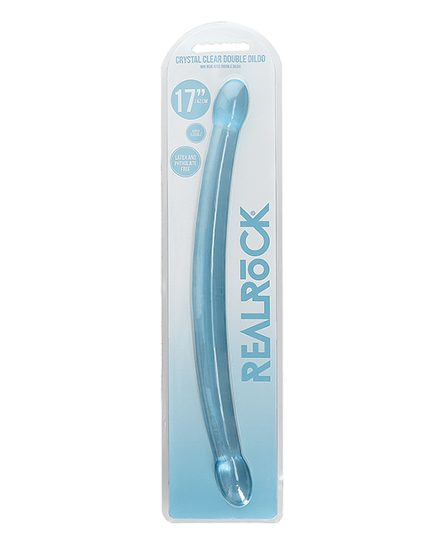 Shots RealRock Crystal Clear 17" Double Dildo