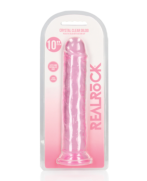 Shots RealRock Realistic Crystal Clear 10" Straight Dildo