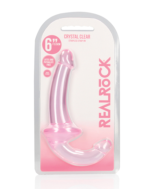 Shots RealRock Crystal Clear 6" Strapless Strap-On