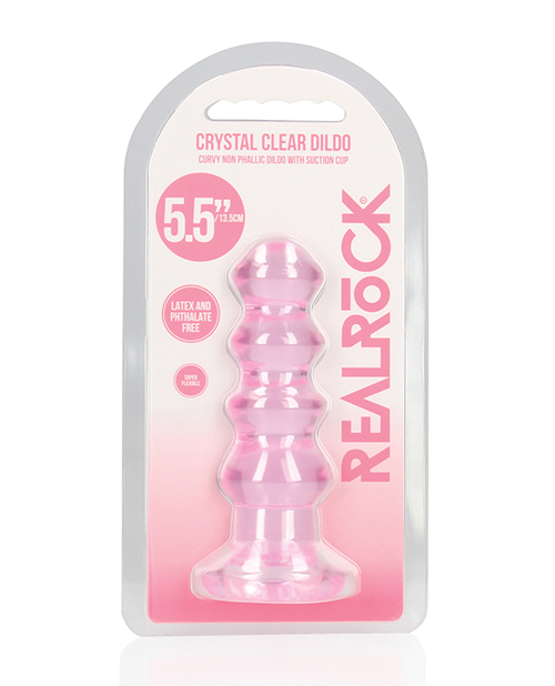 Shots RealRock Crystal Clear 5.5" Curvy Dildo/Butt Plug
