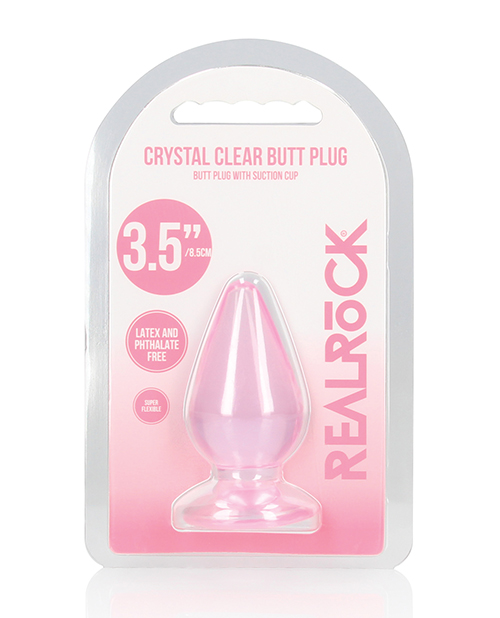 Shots RealRock Crystal Clear 3.5" Anal Plug