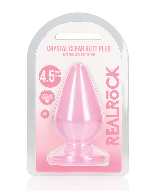Shots RealRock Crystal Clear 4.5" Anal Plug