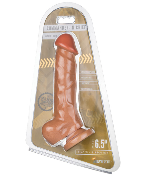 Major Dick Straight with Balls & Suction Cup Commander in Chief - Vanilla