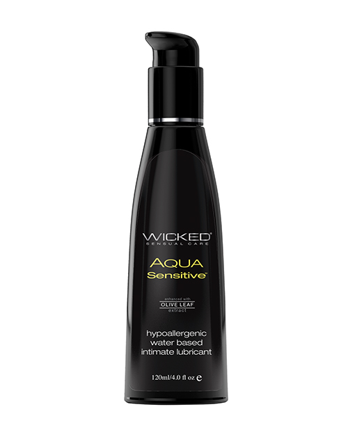 Wicked Sensual Care Hypoallergenic Aqua Sensitive Waterbased Lubricant - 4 oz Unscented