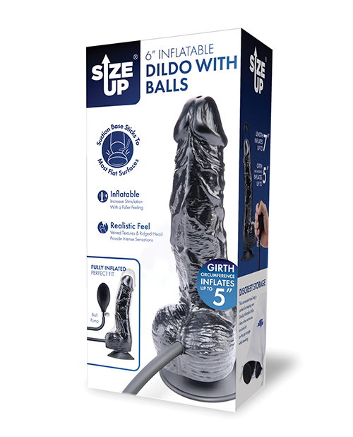 Size Up 6 Inch Inflatable Dildo with Balls