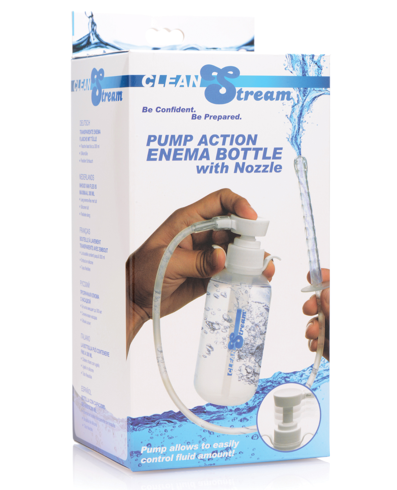 CleanStream Pump Action Enema Bottle with Nozzle
