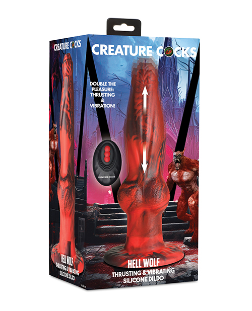 Creature Cocks Hell-Wolf Thrusting & Vibrating Silicone Dildo